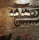 Lampadari Vintage in Legno in Stile Country per Sala Pranzo