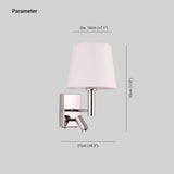 Lampadario a Parete Moderno in Tessuto Cilindrico