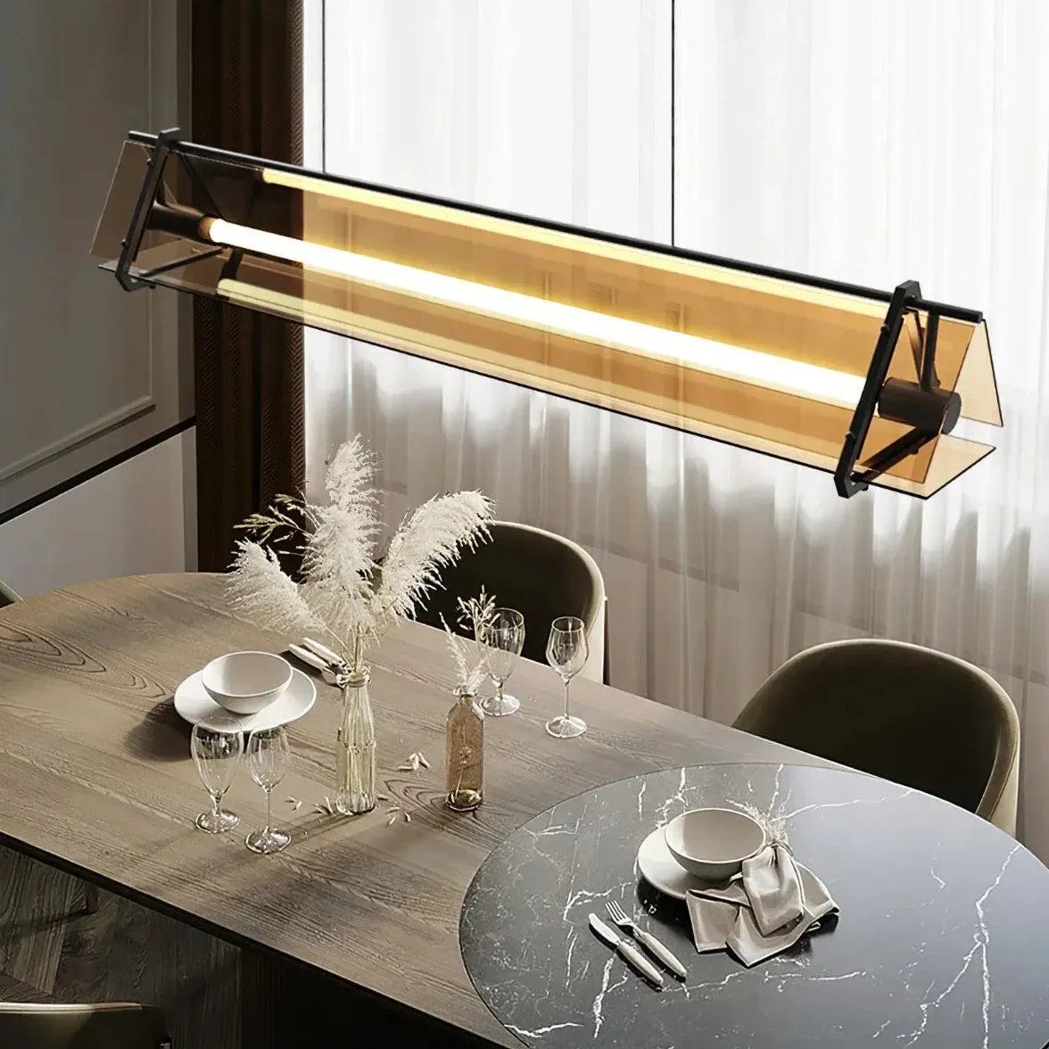 Lampade da Soffitto Moderne in Vetro Trasparente a Triangolo