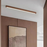 Plafoniera Lunga Led in Legno Stile Nordico per Corridoio