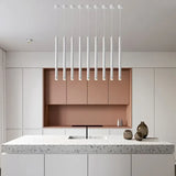 Lampadario Nero in Metallo a Forma Lunga per Cucina