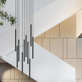 Lampadario Nero in Metallo a Forma Lunga per Cucina