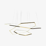 Lampadario Moderno Oro Design Geometrico Elegante