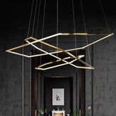 Lampadario Moderno Oro Design Geometrico Elegante
