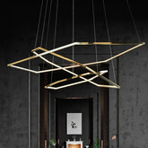 Lampadario Moderno Oro Design Geometrico Elegante