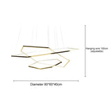 Lampadario Moderno Oro Design Geometrico Elegante