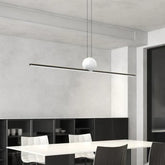 Lampadario Lungo a LED Metallico Design Semplice