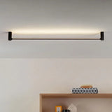 Applique Led Lineare in Metallo Nero per Soggiorno Design Moderno