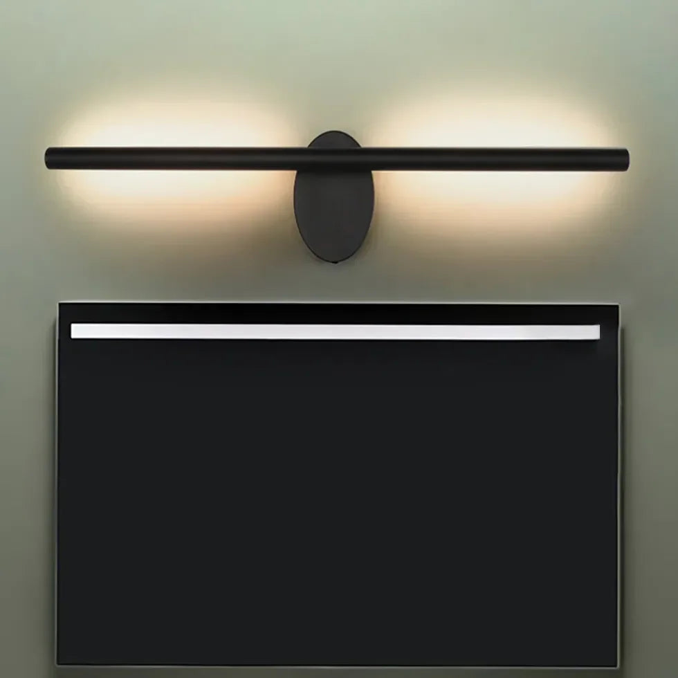 Applique Metallo Nero LED per Bagno Lunga