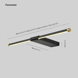 Applique da Parete Nere Bagno Led Allungata