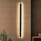 Applique Lineari LED Dimmerabili Moderne in Metallo Nero per Corridoio