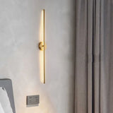 Applique da Parete Led Interno Dorato Lineare