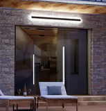 Applique da Esterno LED IP65 in Metallo Nero Lineare Stile Minimal