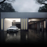 Applique da Esterno LED IP65 in Metallo Nero Lineare Stile Minimal