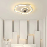 Ventilatore da Soffitto Bianco con Luce Design Moderno da Camera Letto