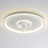 Ventilatore da Soffitto Bianco con Luce Design Moderno da Camera Letto