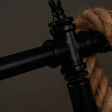 Lampadario Industriale a Tre Luci Forma di Gabbia