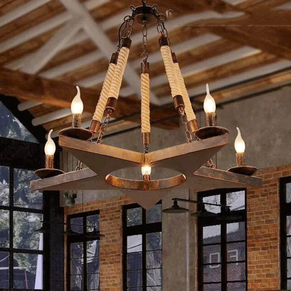 Lampadari a Sospensione Candela Stile Industriale Vintage