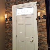 Lampada Applique Industriale Design Retro Corda Nera