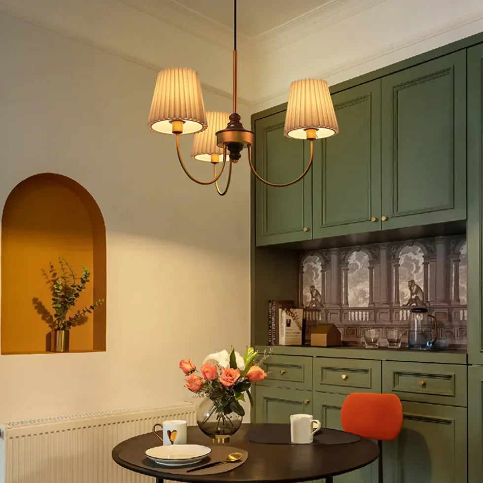 Lampadario Sospensione Vintage in Tessuto LED