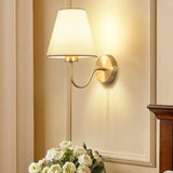 Applique da Parete Oro in Stile Vintage con Tessuto