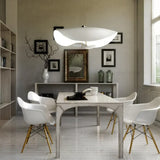 Lampade a Sospensione Moderne Bianche Design Foglia di Loto