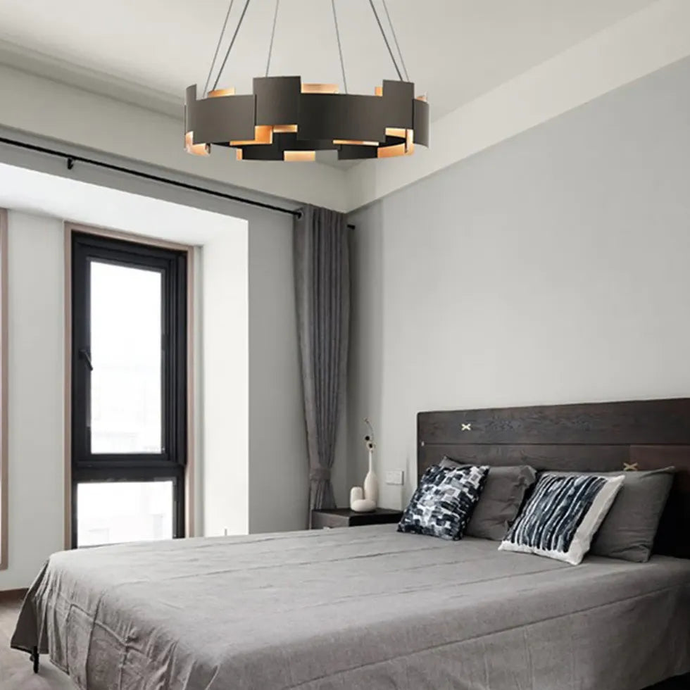 Lampadario Nero Moderno Camera da Letto LED