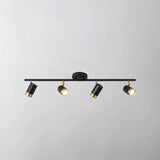 Plafoniera Faretti Regolabile a Più Teste Nera