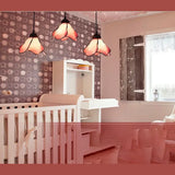 Elegante Lampadario Azzurro Moderno Floreale in Resina