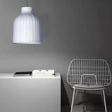 Lampadari a Forma di Lanterna in Tessuto Bianco Stile Nordico per Sala Pranzo