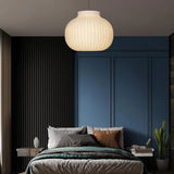 Lampadari a Forma di Lanterna in Tessuto Bianco Stile Nordico per Sala Pranzo