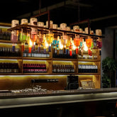 Lampadari con Bottiglie di Vetro Colorato con Altezza Regolabile per Sala da Pranzo