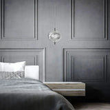 Lampadario Moderno Industriale in Vetro Trasparente