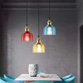 Lampadari di Vetro Colorato Stile Retro