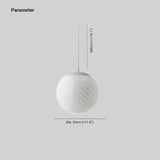 Lampadario a Palla Moderno in Vetro Bianco