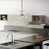 Lampadario Cucina Vetro Bolla Creativa Trasparente