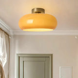 Plafoniera da Soffitto in Vetro Arancione Stile Retro
