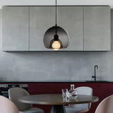 Lampadario Moderno con Sfere di Vetro Altezza Regolabile per Sala Pranzo