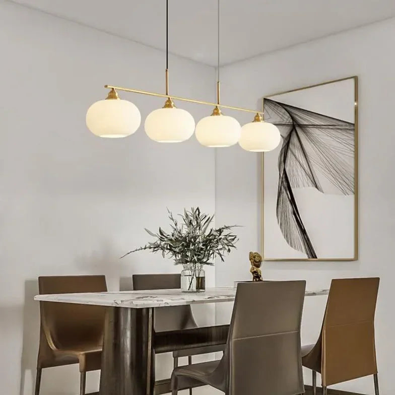 Lampadario Moderno in Vetro con Sfere Multiple