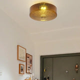 Plafoniera a LED Soffitto in Vetro Ambra Vintage