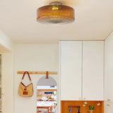 Plafoniera a LED Soffitto in Vetro Ambra Vintage