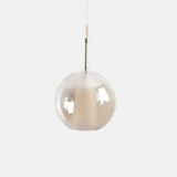 Lampadario Sfera Design Vetro Trasparente Stile Nordico