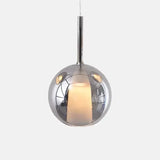 Lampadario Sfera Design Vetro Trasparente Stile Nordico