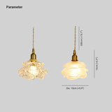 Lampadario a Fiori in Vetro Trasparente Elegante