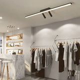 Plafoniera Moderna LED Regolabile in Metallo Nero per Soggiorno