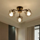 Lampada a Sospensione Industrial Design Geometrico Metallico