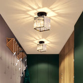 Plafoniera in Cristallo LED Design Moderno per Corridoio