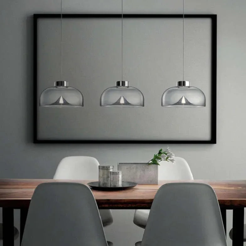 Lampade a Sospensione Moderne in Vetro Trasparente