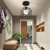 Plafoniere Metalliche Geometriche Moderne Nere