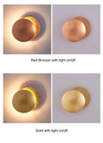 Lampada Da Muro Design Led Luna Piena Oro